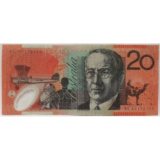AUSTRALIA 2007 . TWENTY 20 DOLLAR BANKNOTE . STEVENS/HENRY . RADAR SERIALS